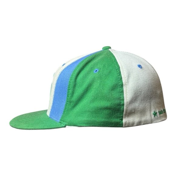 Bad Boy Athletics Dead Stock Fitted Baseball Cap Blue White Green One Size - Picture 2 of 6